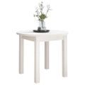 vidaXL Konferenčný stolík biely Ø 55x45 cm borovicový masív