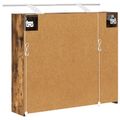 vidaXL Kúpeľňová zrkadlová skrinka Dymová dub 73,5 x 16 x 62,5 cm