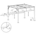vidaXL Záhradná pergola so zaťahovacou strechou 3x3m sivohnedá 180g/m²