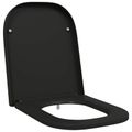 vidaXL WC sedadlo Čierna 47,5 x 35 x 3,6 cm Duroplast