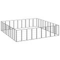 vidaXL Ohrádka pre psov 36 panelov čierna 50x100 cm práškovaná oceľ