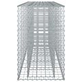 vidaXL Gabiónová vyvýšená posteľ 2 ks 250 x 50 x 80 cm Strieborná