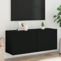 vidaXL TV skrinka nástenná čierna 100x30x41 cm
