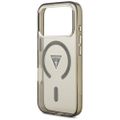 Guess Case Magsafe IML gradientné puzdro s potlačou trojuholníkového loga a striebornými kovovými tlačidlami fotoaparátu pre iPhone 17 Pro Max Khaki