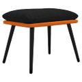 vidaXL Relaxačné kreslo s podnožkou čierne látka