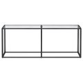 vidaXL Konzolový stolík priehľadný 200x35x75,5 cm tvrdené sklo