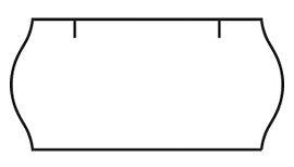 cenovkové etikety 22x12 CONTACT METO 6 - biele (pre etiketovacie kliešte) 1.500 ks/rol.