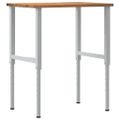 vidaXL pracovný stôl svetlohnedý 80x60x(71,5-98) cm masívny dub