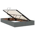 vidaXL Postel s úložným prostorem a matrací Tmavosivá 120 x 200 cm
