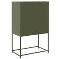 vidaXL Komoda olivovozelená 68,5x38,5x107 cm oceľ