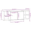 vidaXL TV skrinka hnedý dub 130x35x50 cm drevotrieska