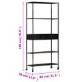 vidaXL Knižnica 80x35x180 cm surové mangovníkové drevo a železo