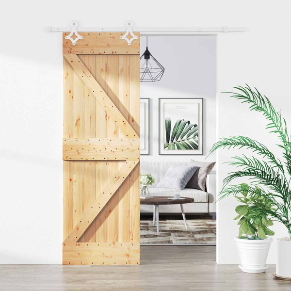 vidaXL Posuvné dvere Prírodná a biela 70 x 210 cm