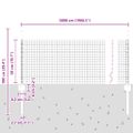 vidaXL Zvarené pletivo s podperami 50 x 0,5 m PVC potiahnutá oceľ