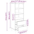 vidaXL Highboard Čierny dub 40 x 36 x 110 cm Kompozitné drevo