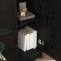 vidaXL Highboard Čierny dub 35 x 39 x 168 cm