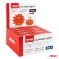 Núdzové svietidlá LED 12SMD+3SMD 10 kusov, červená AMiO-04672
