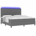 vidaXL LED box s pružinami Svetlo šedá a biela 200 x 200 cm