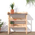 vidaXL Stôl na rastliny s policami 78x38x82,5 cm masívna jedľa