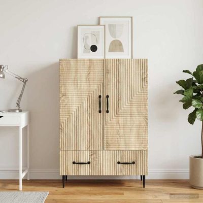 vidaXL Servírovacia skriňa so zásuvkou Dub sonoma 66 x 34,5 x 95 cm