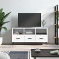 vidaXL TV stolík biely 102x36x50 cm kompozitné drevo