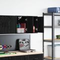 vidaXL Garážové nástenné skrink 2 ks Čierna kompozitné drevo