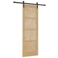 vidaXL Posuvné dvere Prírodná 73,5 x 211 cm Borovicový masív