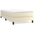 vidaXL Posteľný rám s boxspringom krémový 90x190 cm umelá koža