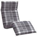 vidaXL Skladacie ležadlo sivé, kockovaný vzor 175x54x8,5 cm, oxfordská látka