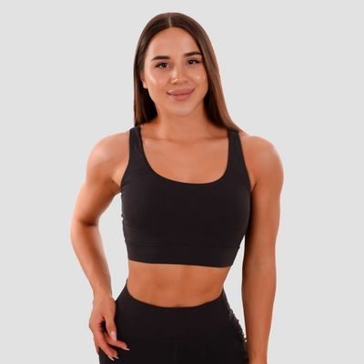 Športová podprsenka Cut-Out black - GymBeam, veľkosť S, veľkosť oblečenia S