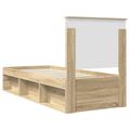 vidaXL Rám postele Sonoma dub 75 x 190 cm Masívne borovicové drevo