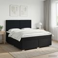 vidaXL Posteľ boxspring s matracom Čierna 140 x 200 cm Látka