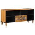 vidaXL TV skrinka Prírodná 100 x 33 x 46 cm Masívne mango drevo