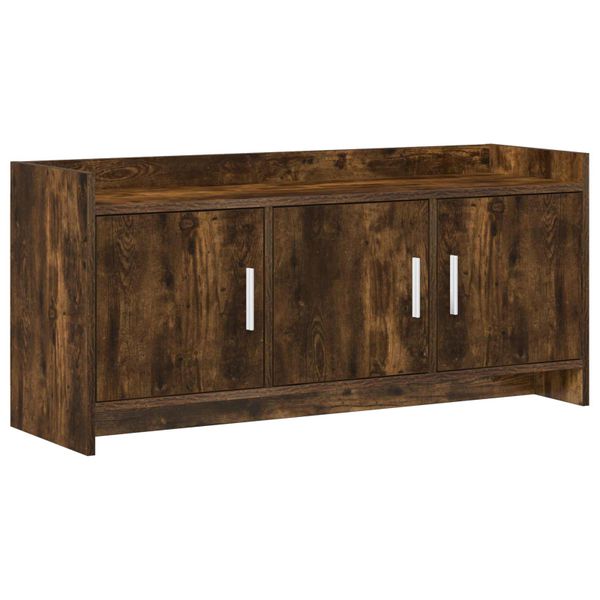 vidaXL TV skrinka 102 x 33 x 47 cm Dymový dub Kompozitné drevo