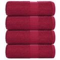 vidaXL Uteráky pre hostí FROGN 4 ks bordové 30x50 cm 360 g/m²