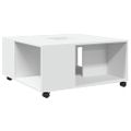 vidaXL Konferenčný stolík, biely 80x80x40 cm, kompozitné drevo