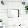 vidaXL LED kúpeľňové zrkadlo hnedý dub 60x8,5x38 cm kompozitné drevo