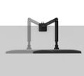 Neomounts  DS70-250BL1 NEXT Slim Desk Mount, single display (topfix clamp/grommet), black Držák, VESA, stolní, pro plochý/zakrivený monitor, úhloprícka 17–35", náklon 90°, otácení 180°, rotace 360°, nosnost 9kg, cerný