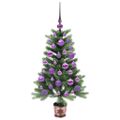 vidaXL Vianočný stromček s 150 LED-i so stojanom Zelená 90 cm PE