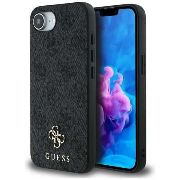Guess HC MagSafe PU 4G Small 4G and Classic case pre iPhone 16e Čierna