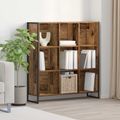 vidaXL Knižnica 99.5 x 30 x 108.5 cm Kompozitné drevo Staré drevo
