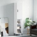 vidaXL Vysoká skrinka biela 34,5x34x180 cm spracované drevo
