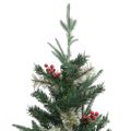 vidaXL Vianočný stromček s borovicovými šiškami zelený 150 cm PVC a PE