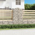 vidaXL Oblúkový gabionový kôš 100x30x180/200 cm pozinkované železo