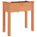 vidaXL Kvetináč s vložkou hnedý 71x37x76 cm jedľový masív