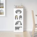 vidaXL Servírovacia skriňa ELST Vysoký lesk bielej 40 x 35 x 100,5 cm
