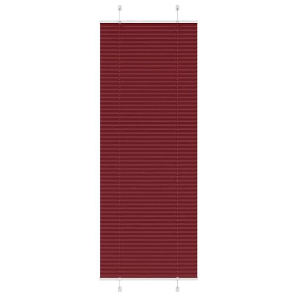vidaXL Plisovaná roleta bordová červená 70x200 cm šírka látky 69,4 cm polyester