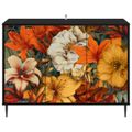 vidaXL Servírovacia skriňa GENNEP Čierny dub 102 x 33 x 76 cm