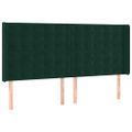 vidaXL Posteľný rám boxsping s matracom tmavozelený 160x200 cm zamat
