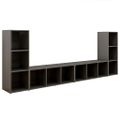 vidaXL TV skrinky 4 ks lesklé sivé 107x35x37 cm drevotrieska